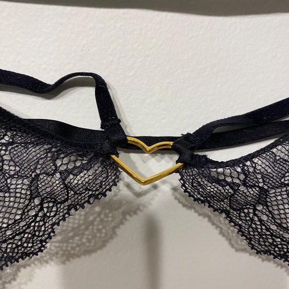 **$5 SALE** Adore Me Danielle Bikini Black Lace Crotchless Panties - Picture 3 of 4